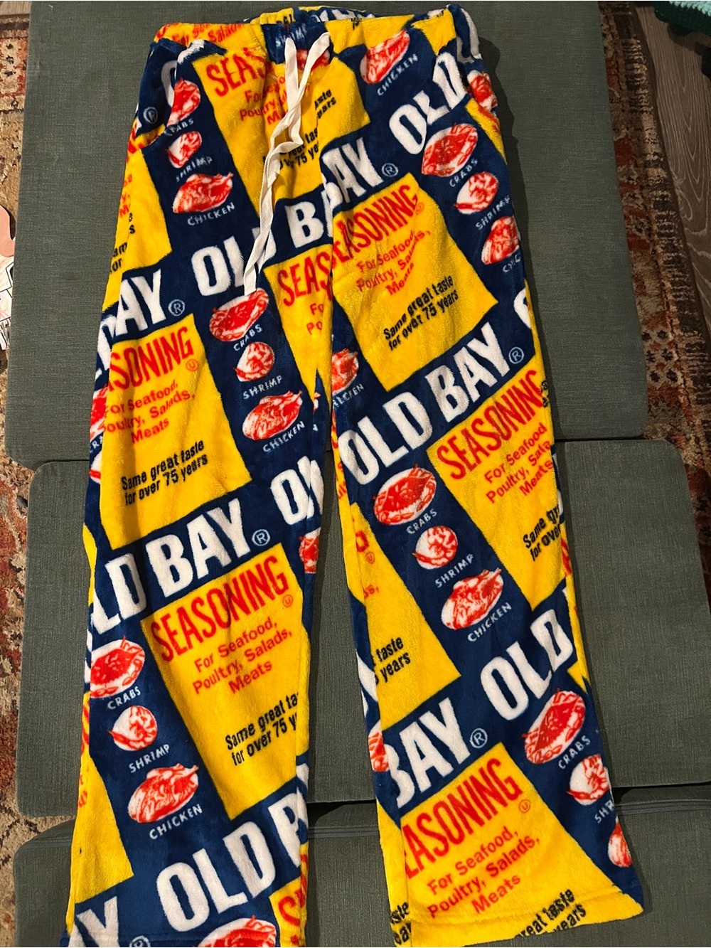 Women's Fleece Lounge Pants - Yellow & Navy